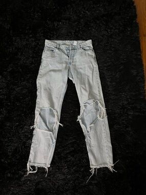 Women’s Light Blue Distressed Ripped Jeans